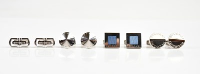 Lot 1610 - BVLGARI; four pairs of hallmarked silver...