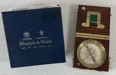 Lot 31 - MAPPIN & WEBB; a boxed wooden and brass...