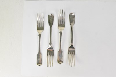 Lot 851 - JOHN HARRIS V; four William IV hallmarked...