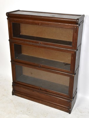 Lot 1569 - A Globe Wernicke style three tier bookcase