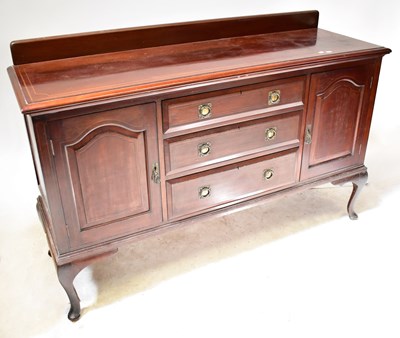 Lot 92 - An Edwardian inlaid mahogany sideboard, with...