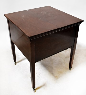 Lot 113 - WALKER & HALL; a mahogany metamorphic drinks...
