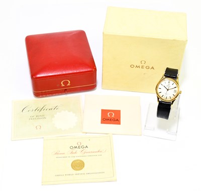 Lot 1634 - OMEGA; a gentleman's 18ct gold cased automatic...