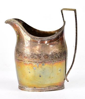 Lot 810 - A George III hallmarked silver milk jug of...