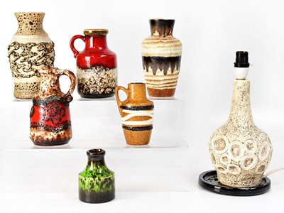 Lot 202 - Six small West German vases, height of largest...