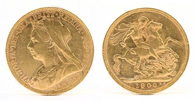 Lot 1855 - A Victoria full sovereign, 1900, old head.