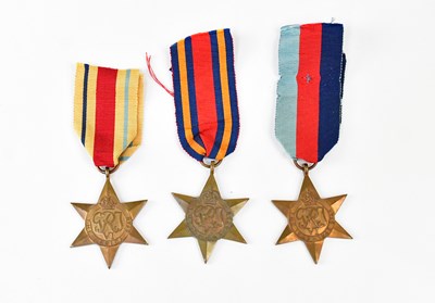 Lot 442 - Three WWII campaign stars comprising the...