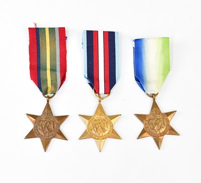 Lot 444 - Three WWII campaign stars comprising the...