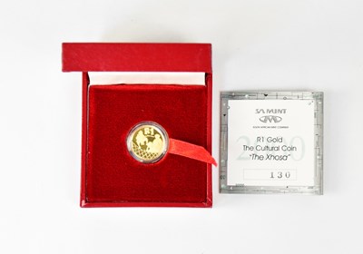 Lot 959 - SOUTH AFRICA MINT; a 1/10oz 24ct gold Xhosa...