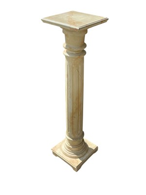 Lot 1363 - A white painted wooden stand with fluted...