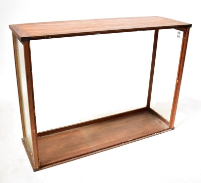 Lot 675 - A glazed mahogany taxidermy case (lacking...