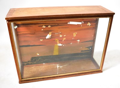 Lot 682 - A glazed mahogany taxidermy case, with painted...