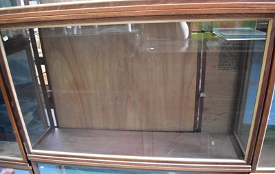Lot 695 - A mahogany glazed taxidermy case (lacking...
