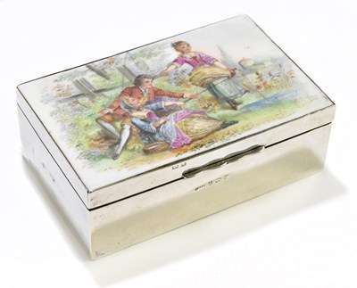 Lot 2281 - An Edwardian hallmarked silver porcelain...