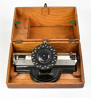 Lot 606 - LAMBERT; a c.1903 Model 3 typewriter, in...