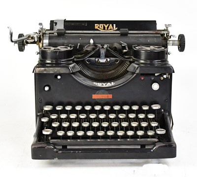 Lot 600 - ROYAL; a c.1920s typewriter with bevelled...