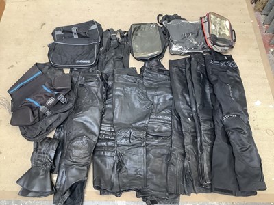 Lot 2006 - A collection of vintage leather motorcycle...