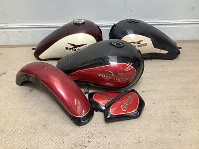 Lot 2009 - A collection of Moto Guzzi fuel tanks,...