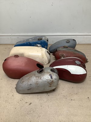 Lot 2010 - A collection of various motorcycle fuel tanks...