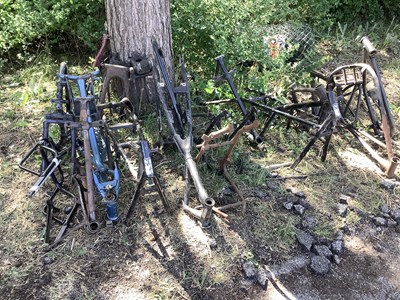Lot 2021 - A collection of motorcycle frames, to include...