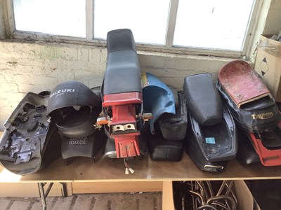 Lot 2025 - A collection of motorcycle seats, to include...