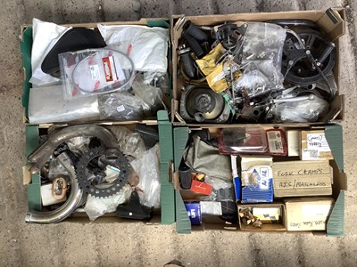 Lot 2027 - A collection of mixed vintage motorcycle parts...