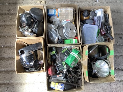 Lot 2029 - A collection of mixed vintage motorcycle parts,...