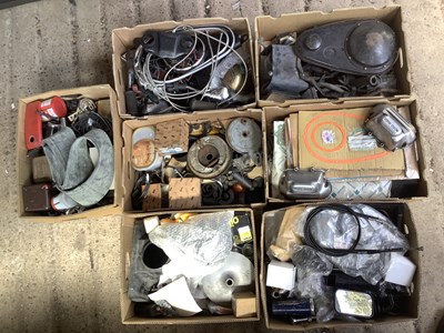 Lot 2030 - A collection of mixed vintage motorcycle parts,...