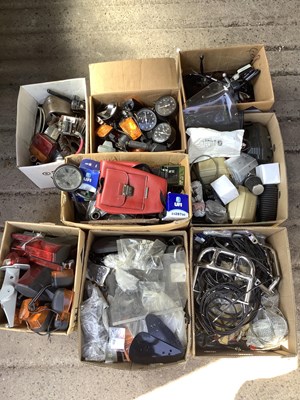 Lot 2031 - A collection of mixed vintage motorcycle parts,...