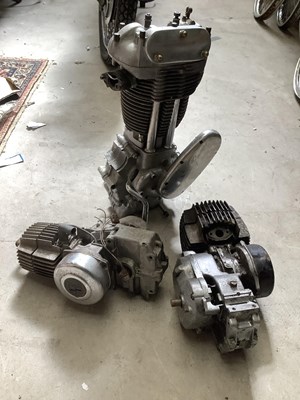 Lot 2034 - A Matchless engine block and a pair of Puch...