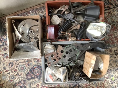Lot 2037 - A collection of mixed motorcycle parts (3).