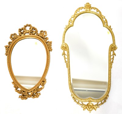 Lot 131 - Two ornate gilt wood mirrors, the largest with...