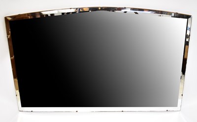 Lot 128 - Two large and heavy frameless bevelled edge...