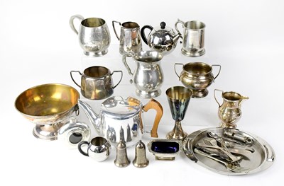 Lot 808 - A quantity of silver plated items and other...
