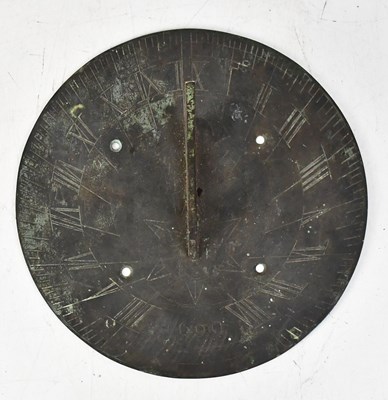 Lot 648 - A 17th century bronze/brass sundial, with...