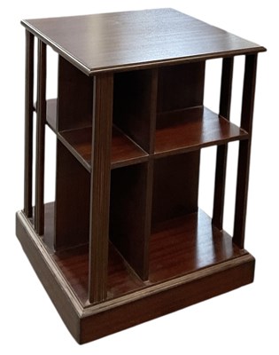 Lot 89 - A reproduction veneered square bookcase,...