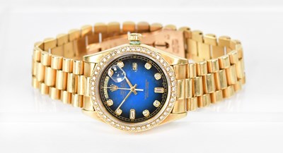 Lot 1573 - ROLEX; an 18ct yellow gold Oyster Perpetual...