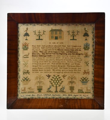 Lot 1619 - A 19th century needlework tapestry 'A Rule of...