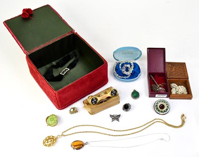 Lot 1130 - A group of costume jewellery, to include a 925...