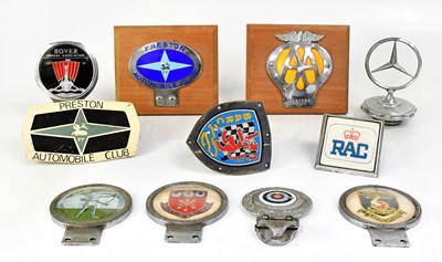 Lot 660 - Eleven car mascot badges, radiator grille...