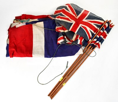 Lot 494 - A vintage British made Union flag, 110 x 160cm,...