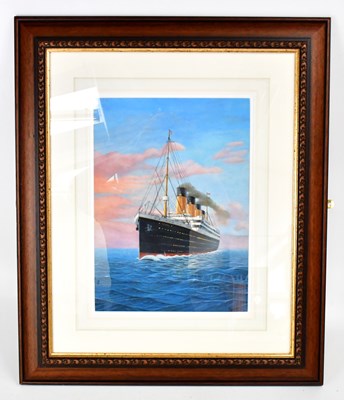 Lot 322 - DENNIS GREEN (1942-2024); gouache, 'Titanic',...