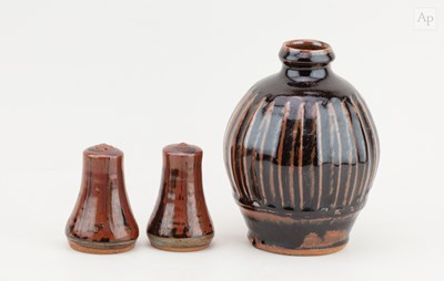 Lot 446 - MIKE DODD (born 1943); a fluted stoneware...