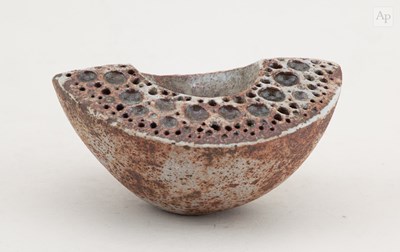 Lot 18 - ALAN WALLWORK (1931-2019); a stoneware wedge...