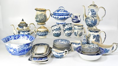 Lot 191 - A quantity of blue and white part dinner and...