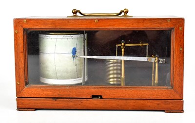 Lot 701 - A mahogany cased barograph, the case with...