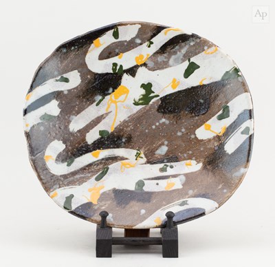 Lot 333 - JOHN MALTBY (1936-2020); an oval stoneware...