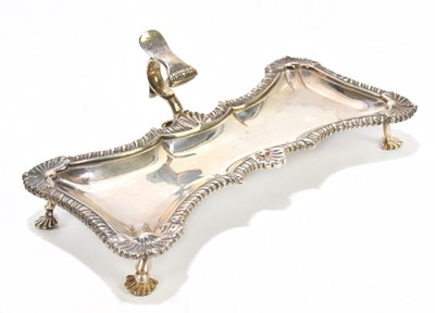 Lot 2230 - IC; a George III hallmarked silver pen tray of...