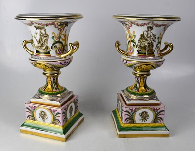 Lot 416 - LUDWIGSBURG; a pair of 20th century porcelain...