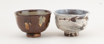 Lot 304 - JIM MALONE (born 1946); two stoneware chawan...